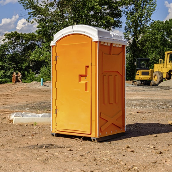 how often are the portable toilets cleaned and serviced during a rental period in Leslie County